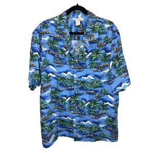 Evergreen Island Vintage Men's Made in Hawaii Button Down Shirt size XL